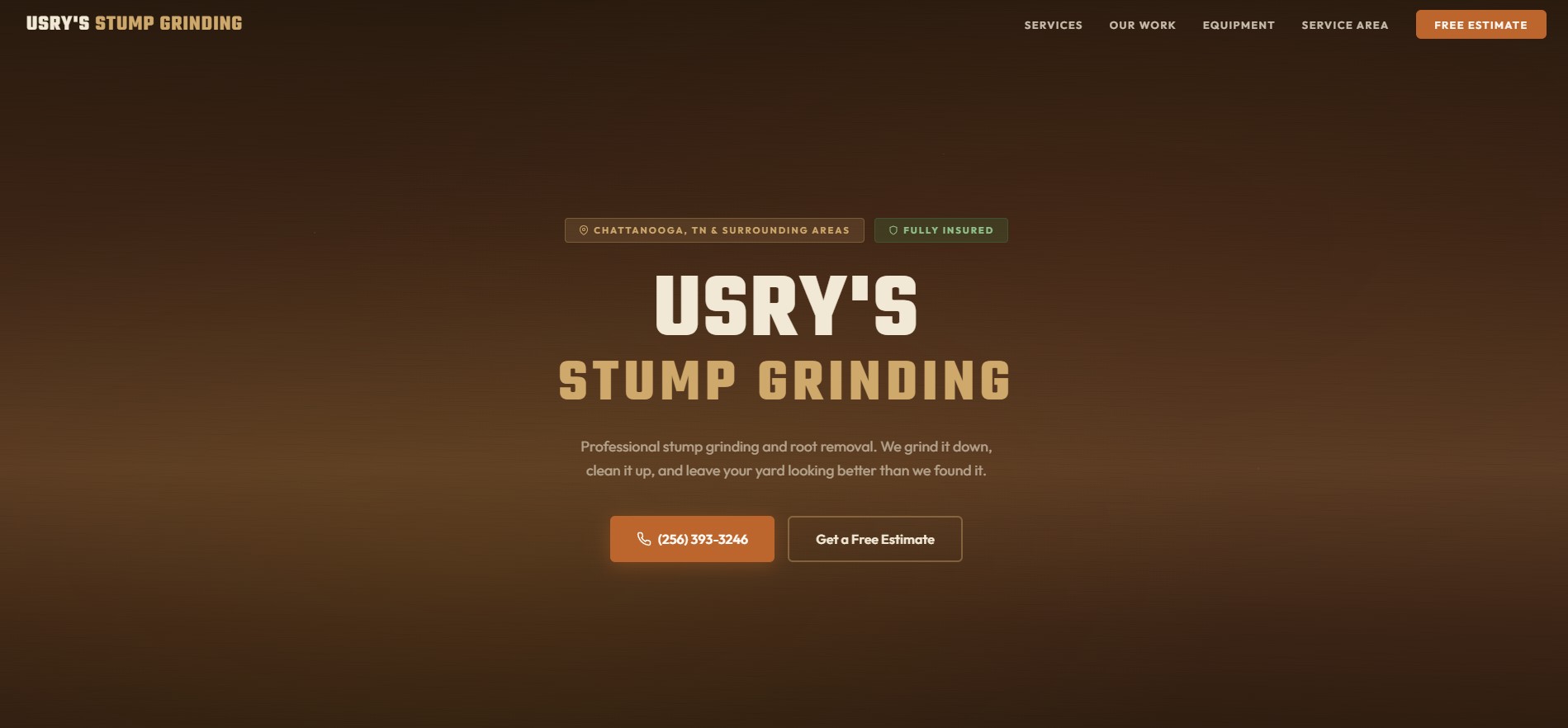 Usry's Stump Grinding website